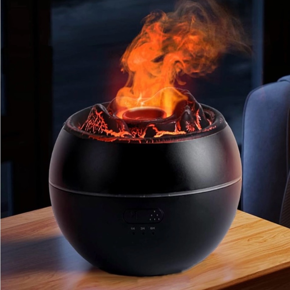 NWT VOLCANO FLAME OIL DIFFUSER Black